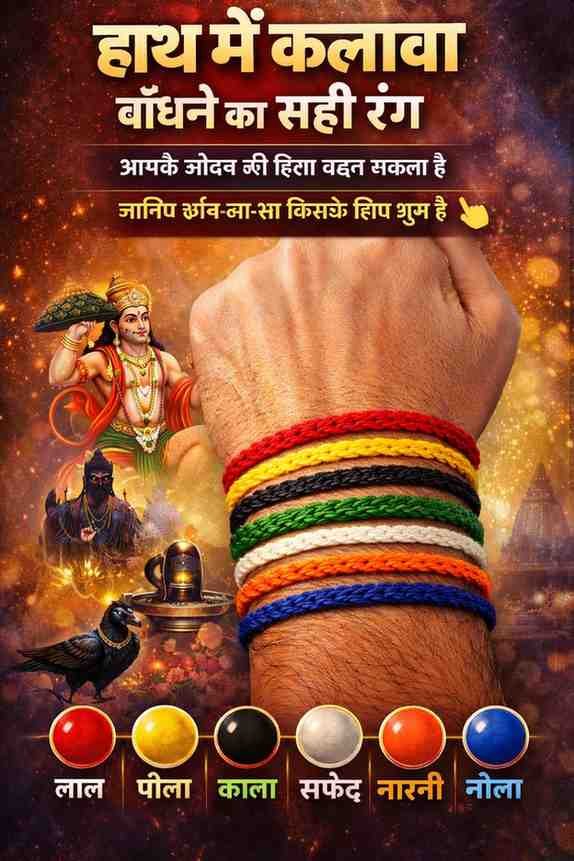 ज्योतिष रहस्य: सही कलावा पहनते ही चमक जाएगी जिंदगी।